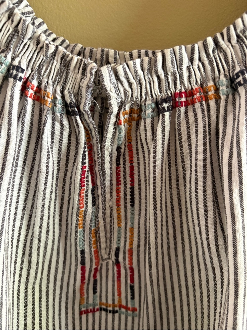 Vintage Knox Rose/Target CUTE summer dress in beachy stripes, embroidered detail - Picture 3 of 8
